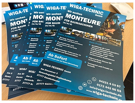 Flyer für ein Stellenangebot