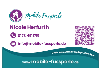 Visitenkarte Fussperle